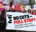 Cover image of book NO CUTS - FULL STOP! Capitalist Crisis and the Public Sector Debt by Fight Racism! Fight Imperialism!