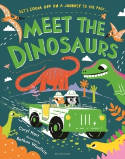 Cover image of book Meet the Dinosaurs by Caryl Hart, illustrated by Bethan Woollvin 