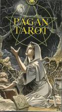 Cover image of book Pagan Tarot by Gina M. Pace, artwork by Luca Raimondo, colors by Cristiano Spadoni